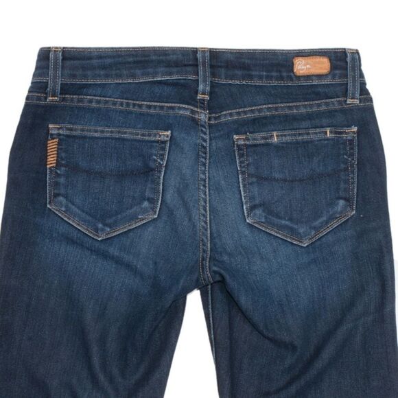 Paige Skyline Skinny Dark Wash Low Rise Jeans 25x28 WPB500 J 16 - Picture 4 of 5